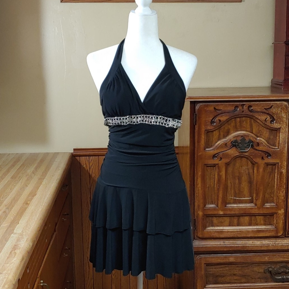 Taboo Ruffle Halter Dress M
